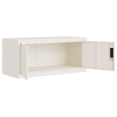 vidaXL Aktenschrank Weiß 90x40x40 cm Stahl