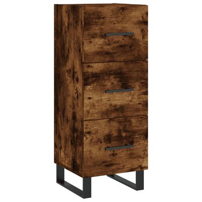 vidaXL Highboard Räuchereiche 34,5x34x180 cm Holzwerkstoff