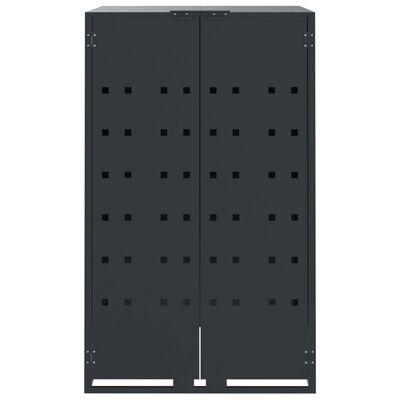 vidaXL Mülltonnenbox für 5 Tonnen Anthrazit 345x79x117 cm Stahl