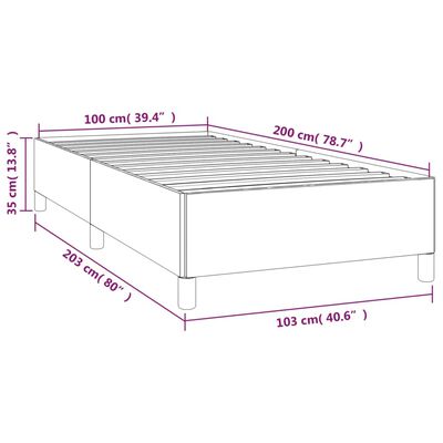 vidaXL Bettgestell Schwarz 100x200 cm Samt