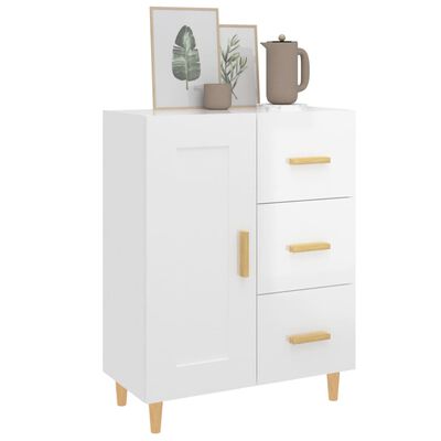 vidaXL Sideboard Hochglanz-Weiß 69,5x34x90 cm Holzwerkstoff