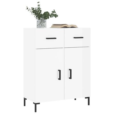 vidaXL Sideboard Hochglanz-Weiß 69,5x34x90 cm Holzwerkstoff