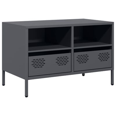 vidaXL TV-Schrank Anthrazit 68x39x43,5 cm Kaltgewalzter Stahl