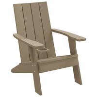 vidaXL Adirondack-Gartenstuhl Hellbraun 75x88,5x89,5 cm Polypropylen