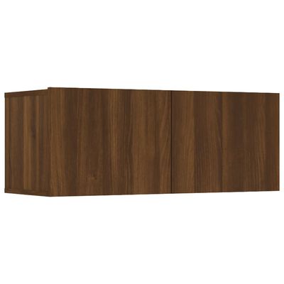 vidaXL TV-Schränke 4 Stk. Braun Eichen-Optik 80x30x30 cm Holzwerkstoff