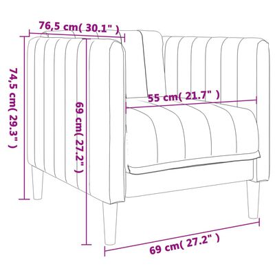 vidaXL Sessel Leinen