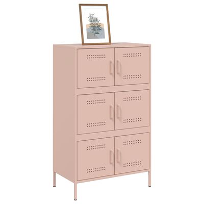 vidaXL Highboard Rosa 68x39x113 cm Stahl