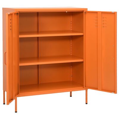 vidaXL Lagerschrank Orange 80x35x101,5 cm Stahl