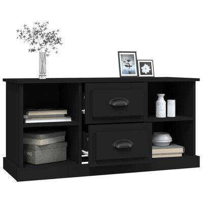 vidaXL TV-Schrank Schwarz 99,5x35,5x48 cm Holzwerkstoff