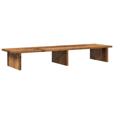 vidaXL Monitorständer Altholz-Optik 100x27x15 cm Holzwerkstoff