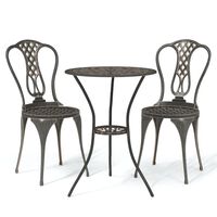 vidaXL 3-tlg. Bistro-Set Aluminiumguss Bronzen