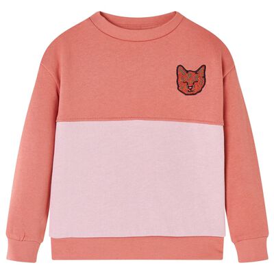 Kinder-Sweatshirt mit Farbblock Rosa 104