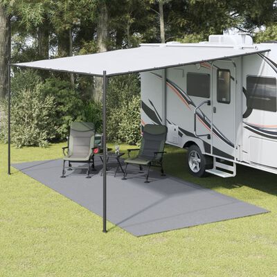 vidaXL Campingteppich Hellgrau 6x2,5m