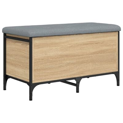 vidaXL Sitzbank mit Stauraum Sonoma-Eiche 82x42x45 cm Holzwerkstoff