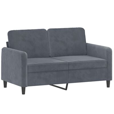 vidaXL 2-Sitzer-Sofa Dunkelgrau 120 cm Samt