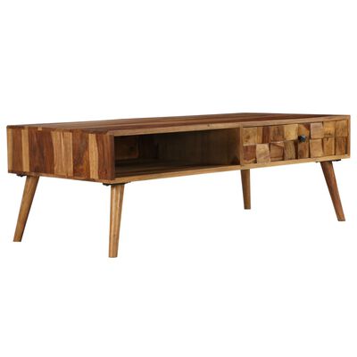 vidaXL Couchtisch Massivholz Palisander Honigbraun 110x50x37 cm