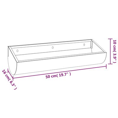 vidaXL Wand-Pflanzkübel 50x16x10 cm Cortenstahl