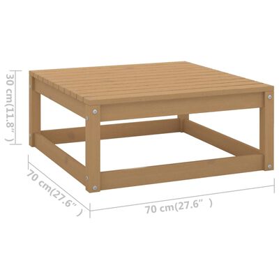 vidaXL 9-tlg Garten-Lounge-Set mit Kissen Honigbraun Massivholz Kiefer