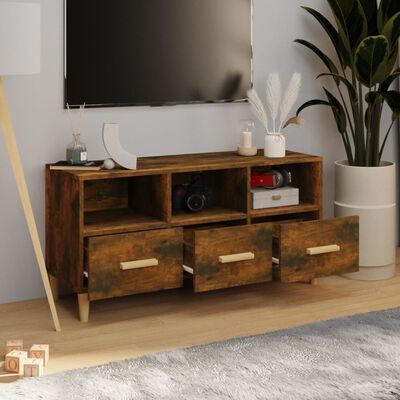 vidaXL TV-Schrank Räuchereiche 102x36x50 cm Holzwerkstoff