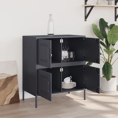 vidaXL Sideboard Anthrazit 68x39x79 cm Stahl