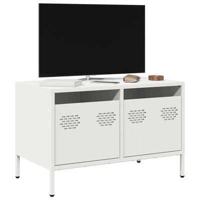 vidaXL TV-Schrank Weiß 68x39x43,5 cm Kaltgewalzter Stahl