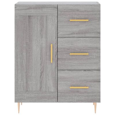 vidaXL Highboard Grau Sonoma 69,5x34x180 cm Holzwerkstoff