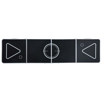 vidaXL Klappbarer Bier-Pong-Tisch 240 cm Schwarz