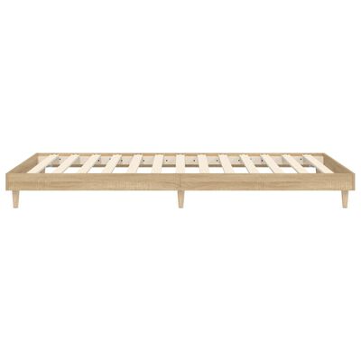 vidaXL Bettgestell ohne Matratze Sonoma-Eiche 90x200 cm Holzwerkstoff