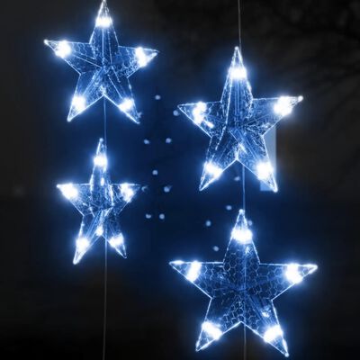 vidaXL LED Sternenvorhang Lichterkette 500 LED Blau 8 Funktionen