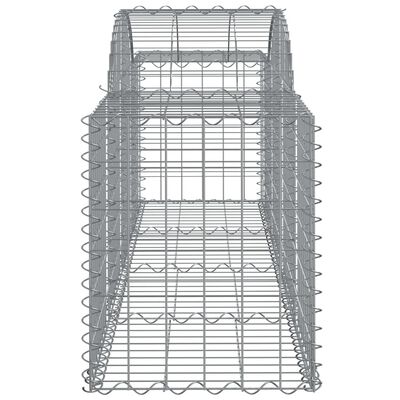 vidaXL Gabionen mit Hochbogen 25 Stk. 200x50x60/80 cm Verzinktes Eisen