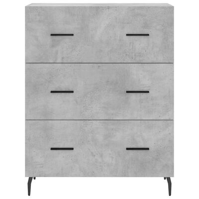 vidaXL Highboard Betongrau 69,5x34x180 cm Holzwerkstoff