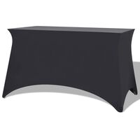 vidaXL Stretch-Tischhusse 2 Stk. 120 x 60,5 x 74 cm Anthrazit