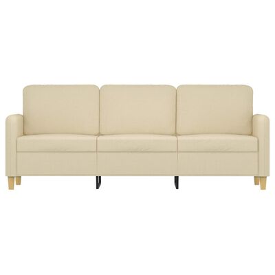 vidaXL 3-Sitzer-Sofa Creme 180 cm Stoff