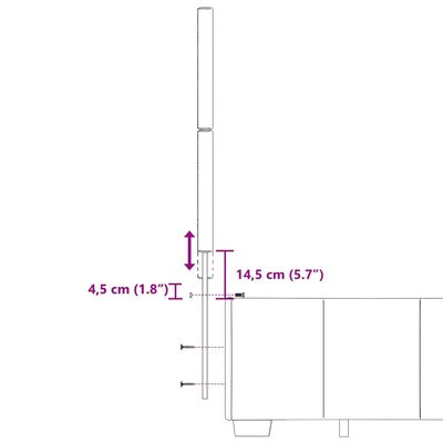 vidaXL Boxspringbett mit Matratze Schwarz 120x200 cm Stoff