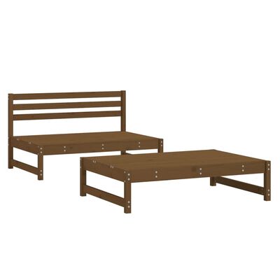 vidaXL 2-tlg. Garten-Lounge-Set Honigbraun Massivholz Kiefer