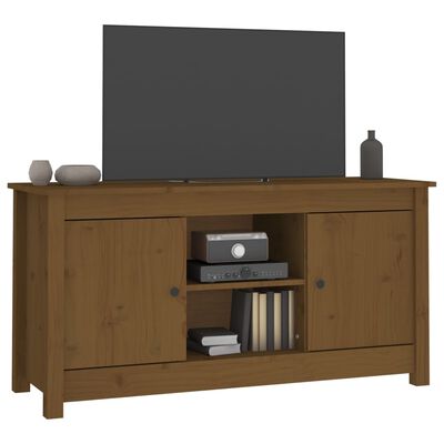 vidaXL TV-Schrank Honigbraun 103x36,5x52 cm Massivholz Kiefer