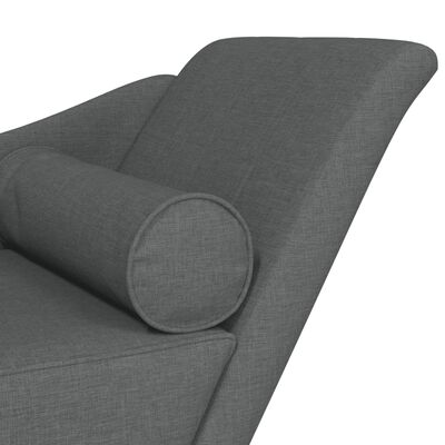 vidaXL Chaiselongue mit Kissen Dunkelgrau Stoff