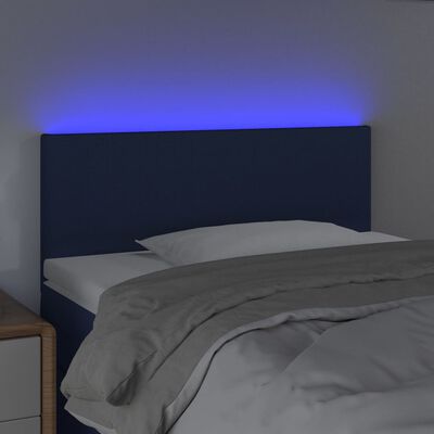 vidaXL LED Kopfteil Blau 80x5x78/88 cm Stoff