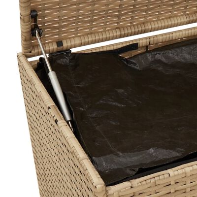 vidaXL Gartentruhe Beige 984L Poly Rattan