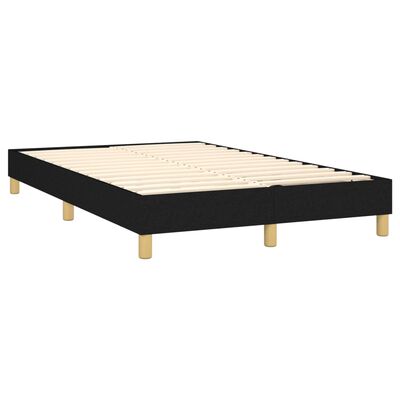 vidaXL Boxspringbett mit Matratze & LED Schwarz 120x200 cm Stoff