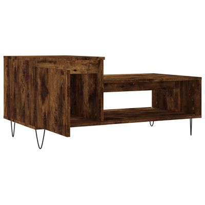 vidaXL Couchtisch Räuchereiche 100x50x45 cm Holzwerkstoff