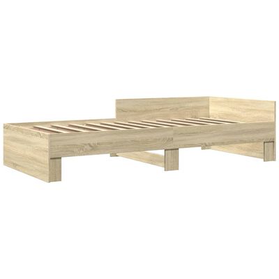 vidaXL Bettgestell ohne Matratze Sonoma-Eiche 90x200 cm Holzwerkstoff