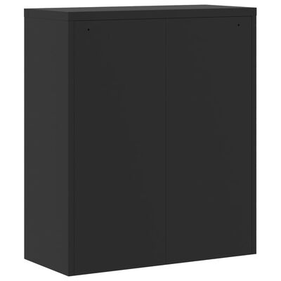 vidaXL Aktenschrank Schwarz 90x40x145 cm Stahl