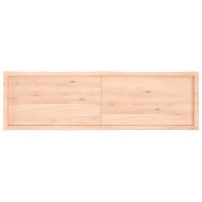 vidaXL Tischplatte 180x50x(2-6) cm Massivholz Unbehandelt Baumkante