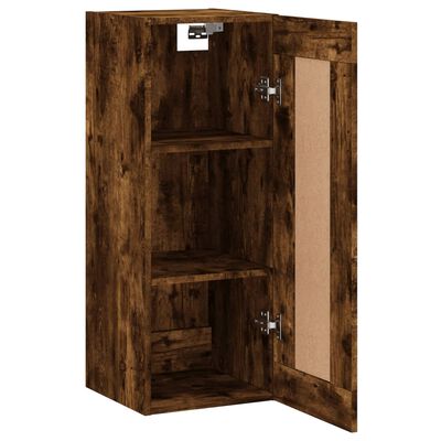 vidaXL Wandschrank Räuchereiche 34,5x34x90 cm Holzwerkstoff