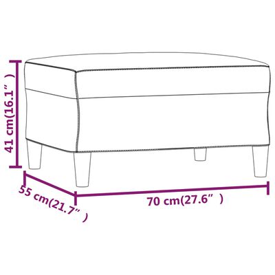 vidaXL Fußhocker Schwarz 70x55x41 cm Kunstleder