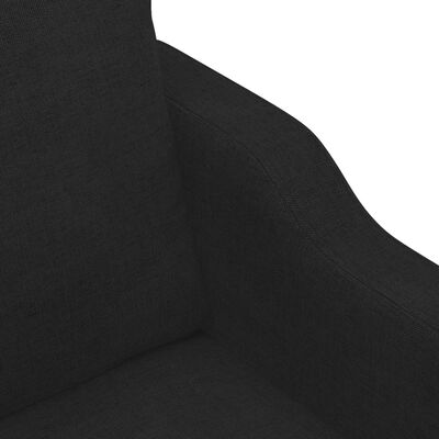 vidaXL 3-Sitzer-Sofa Schwarz 180 cm Stoff