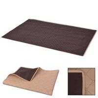 vidaXL Picknickdecke Beige und Braun 100x150 cm