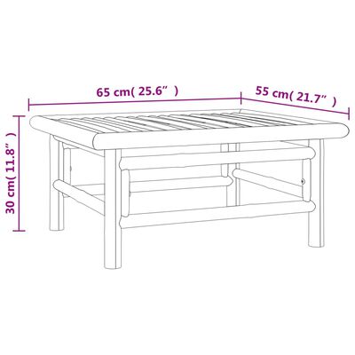 vidaXL 8-tlg. Garten-Lounge-Set mit Kissen Taupe Bambus