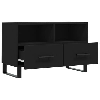 vidaXL TV-Schrank Schwarz 80x36x50 cm Holzwerkstoff